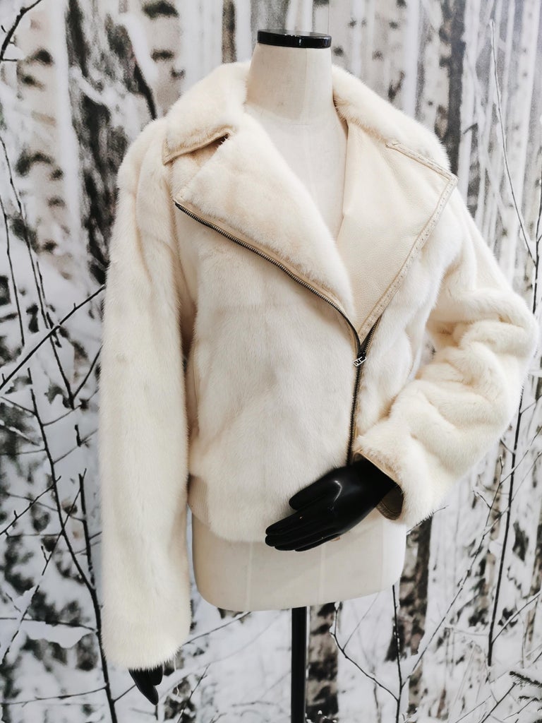 Mint Vintage Fendi Cream Mink Fur Coat (Size 12 - L)