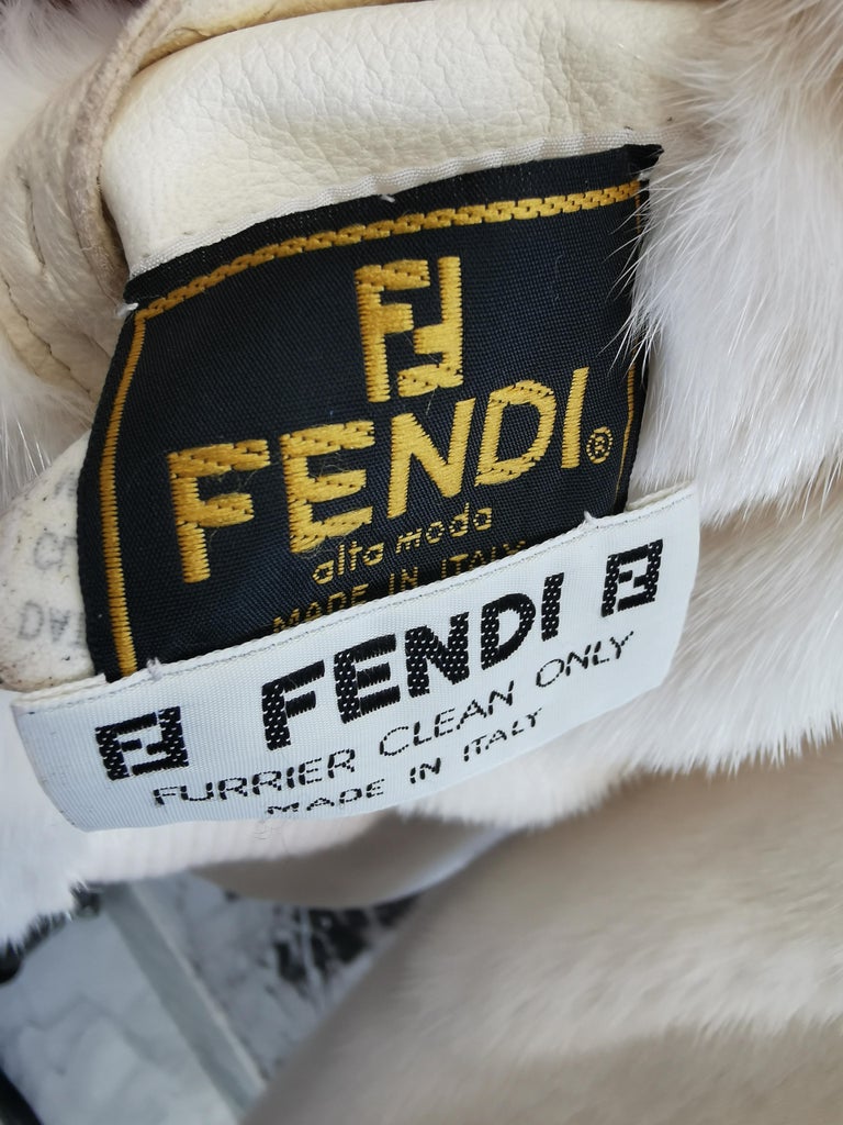 Mint Vintage Fendi Cream Mink Fur Coat (Size 12 - L)