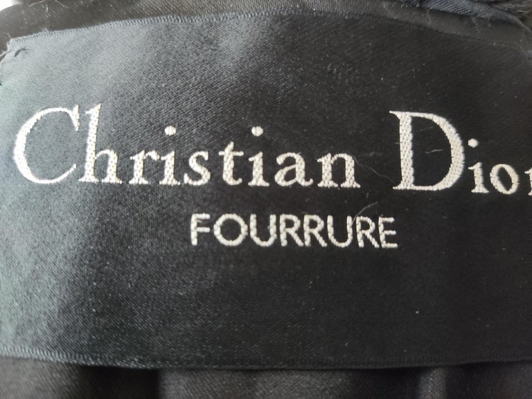 Brand New Christian Dior Black Mink Fur Swing Coat (Size 12-M)
