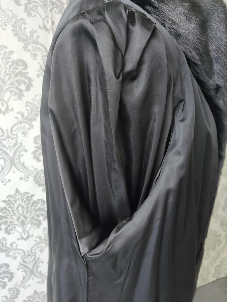 Brand New Christian Dior Black Mink Fur Swing Coat (Size 12-M)
