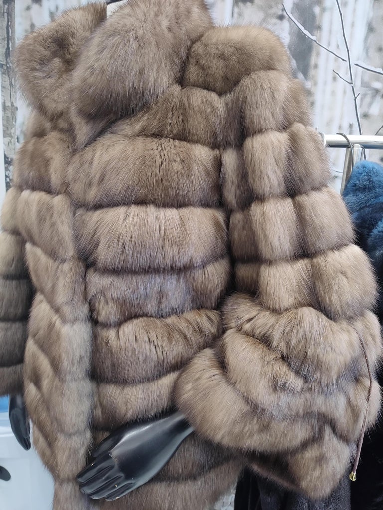 Brand new Sobol Tortora Russian Sable fur Jacket 45000$ tags ~no duties