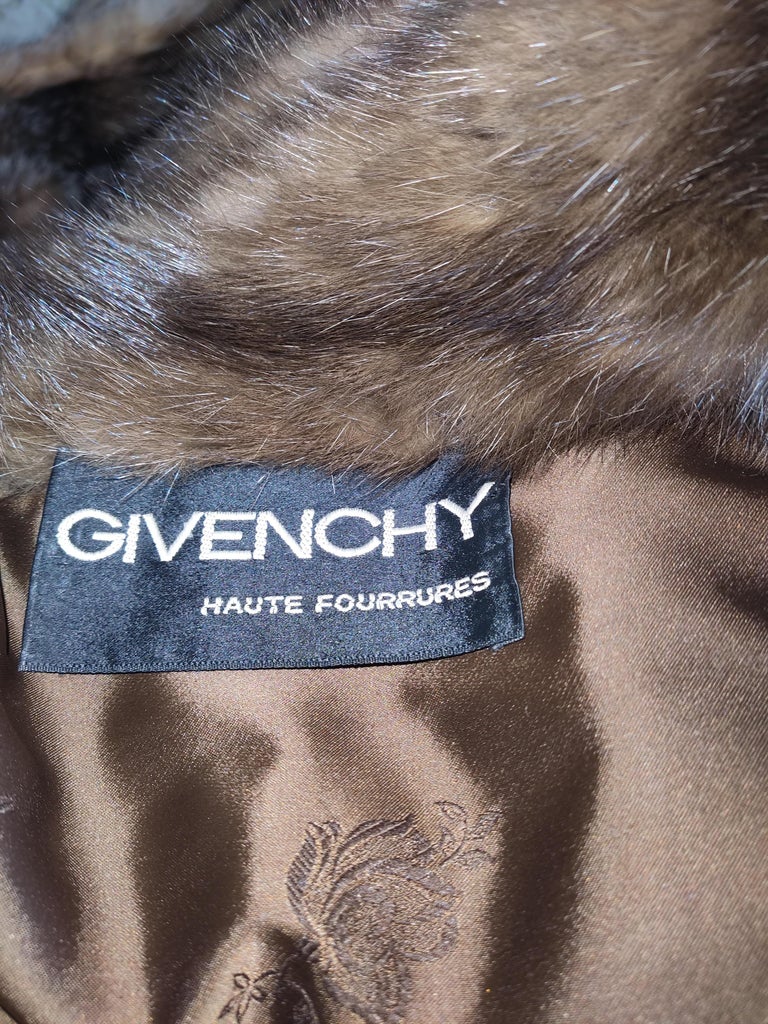 Emperial dark Russian Sable fur coat size 10 givenchy ~no duties