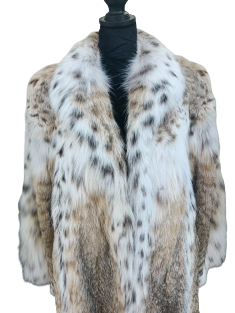 Brand new Louis Feraud Lynx fur coat 12/M ~no duties