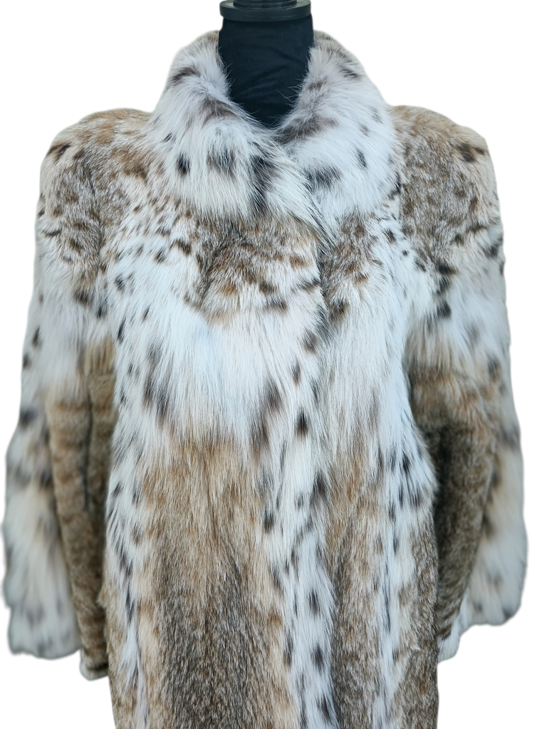 Brand new Louis Feraud Lynx fur coat 12/M ~no duties