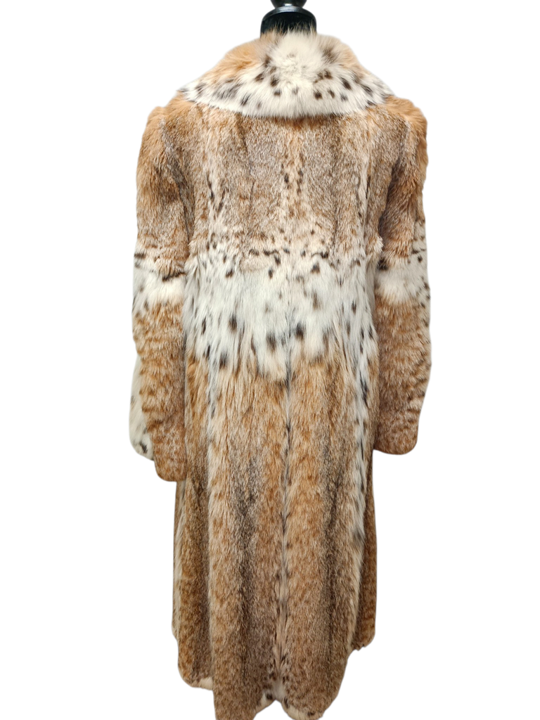 Christian Dior Prestigious white belly bobcat lynx fur coat 8-10/M~no duties