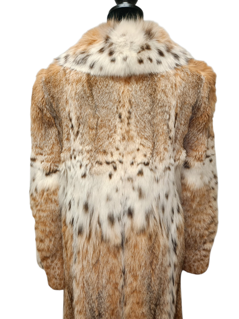 Christian Dior Prestigious white belly bobcat lynx fur coat 8-10/M~no duties
