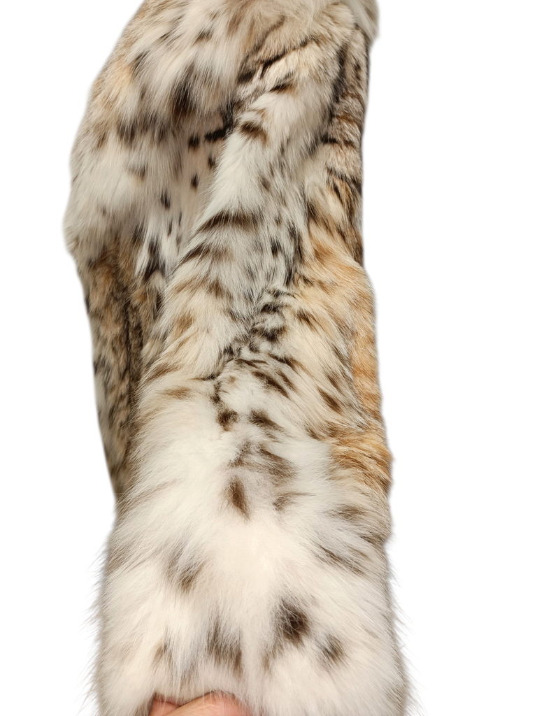 Brand new bobcat lynx fur peacoat coat M/8 ~no duties
