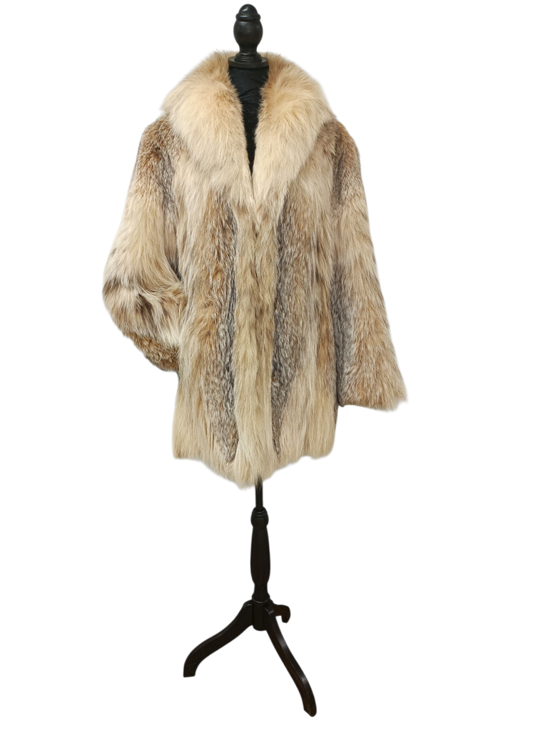 Unused canadian lightweight lynx fur coat size 10 L ~no duties