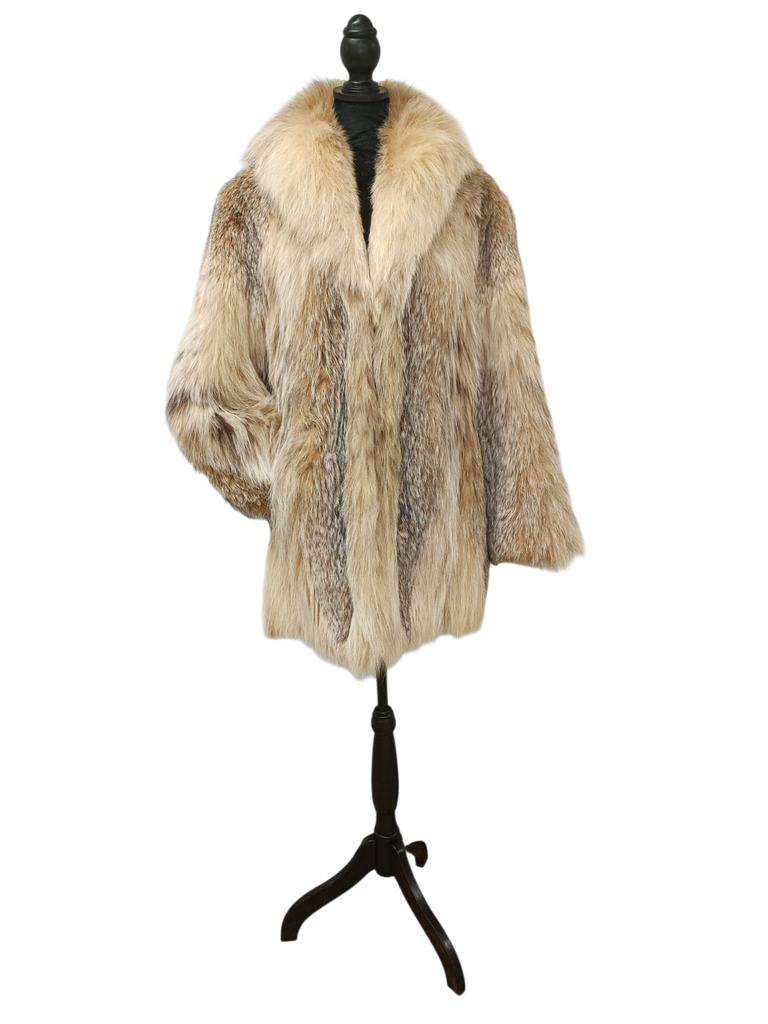 Unused canadian lightweight lynx fur coat size 10 L ~no duties