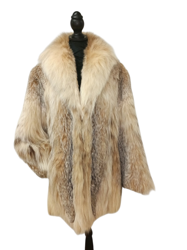 Unused canadian lightweight lynx fur coat size 10 L ~no duties