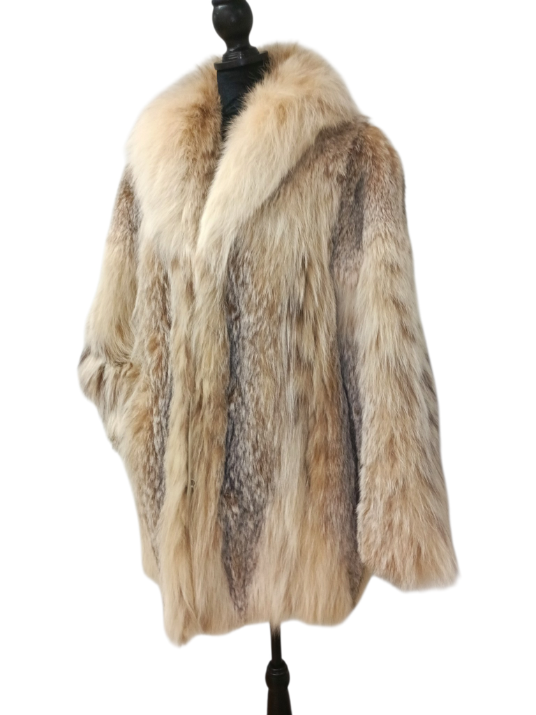 Unused canadian lightweight lynx fur coat size 10 L ~no duties