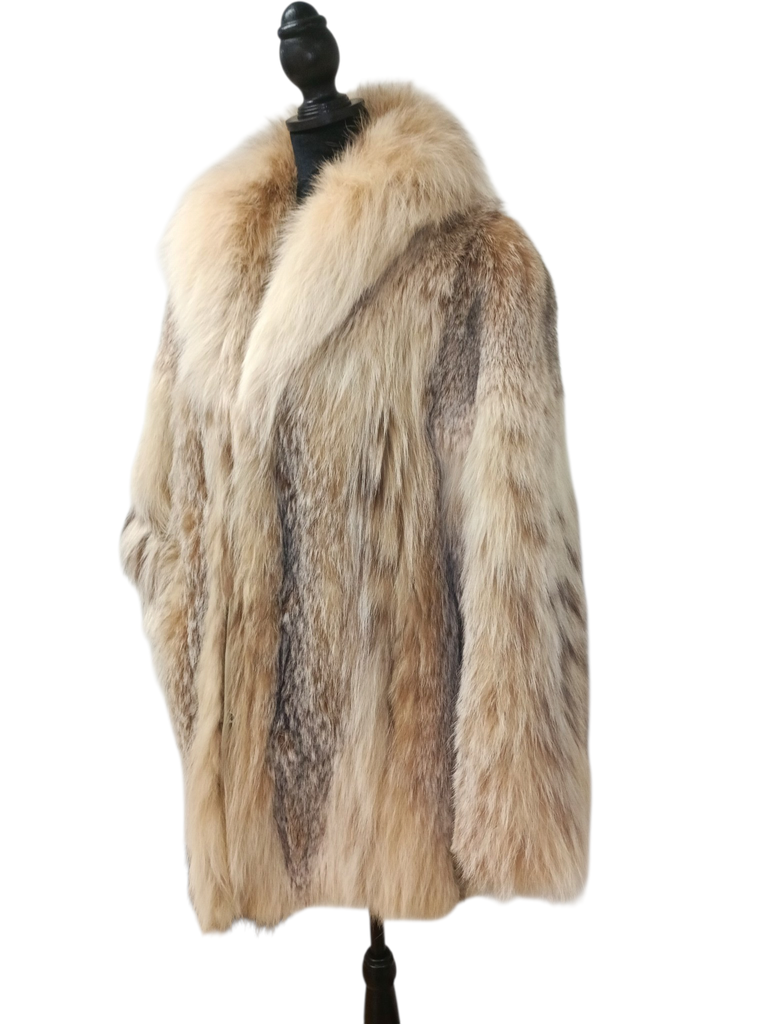 Unused canadian lightweight lynx fur coat size 10 L ~no duties