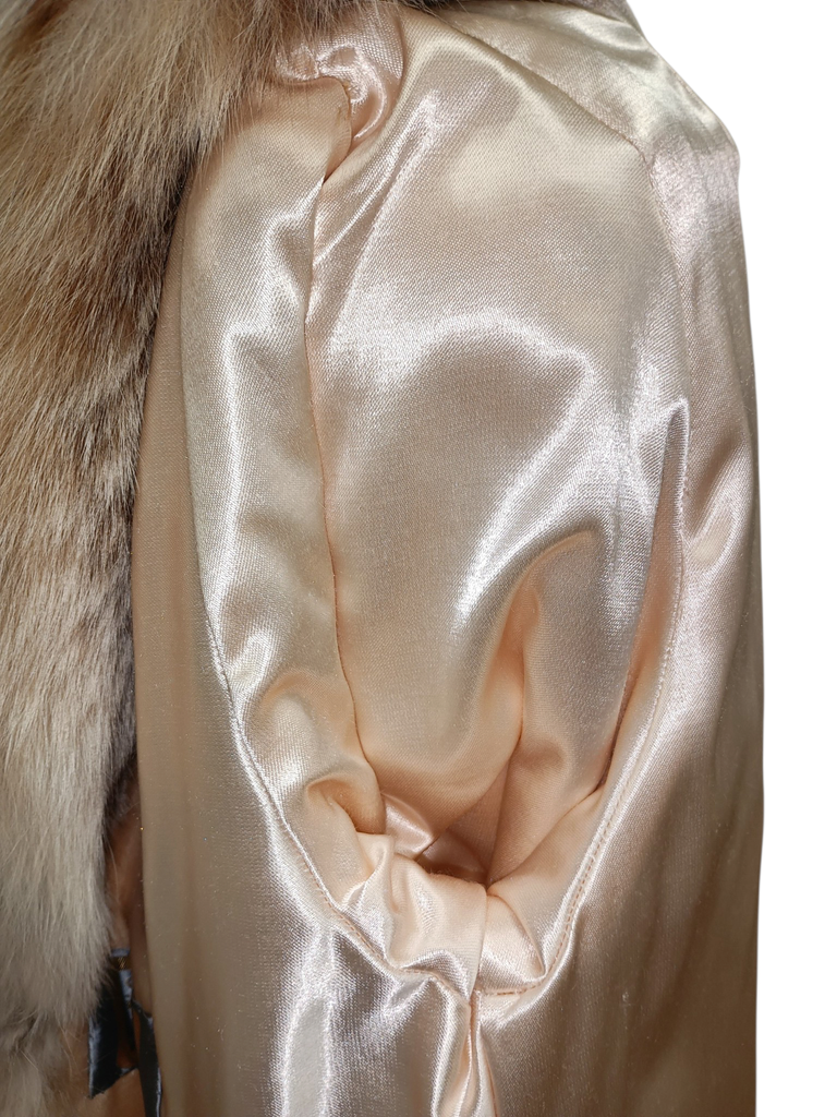Unused lightweight SAGA Canadian lynx fur coat size 10/ M~no duties