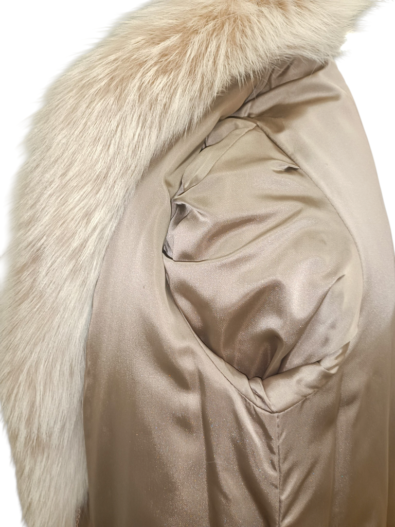 Prestigious white belly bobcat lynx fur coat 8/S~no duties
