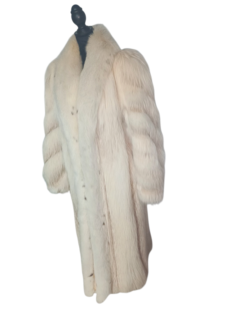 ~ lightweight saga Island fox fur coat size 12 L~no duties