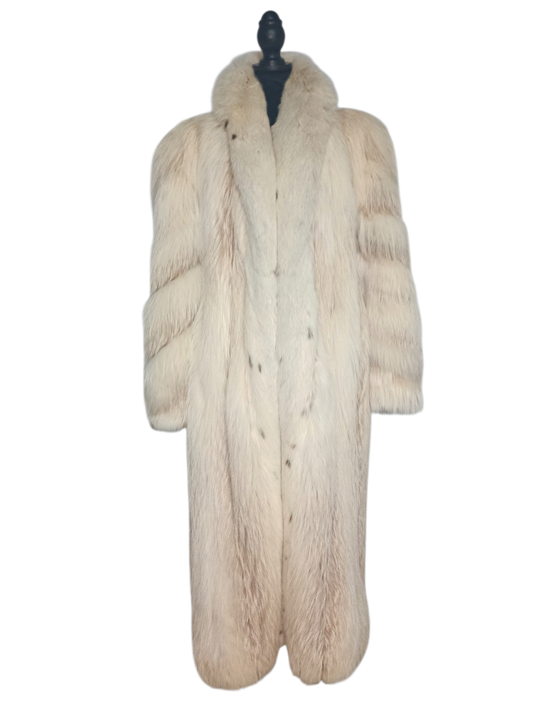 ~ lightweight saga Island fox fur coat size 12 L~no duties