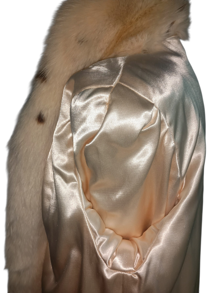 ~ lightweight saga Island fox fur coat size 12 L~no duties
