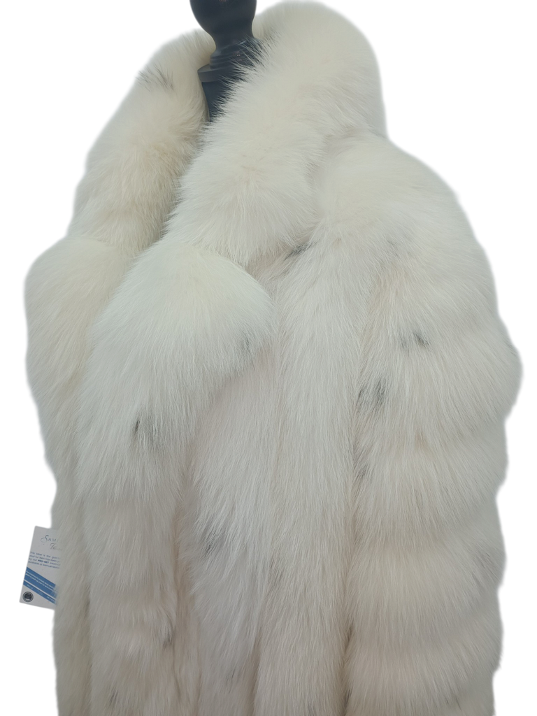 Christian Dior Arctic fox lynx spotted fur coat size 16 L ~no duties