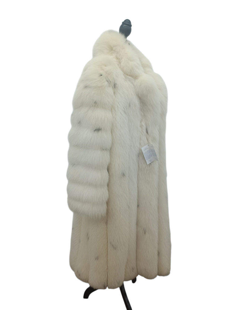 Christian Dior Arctic fox lynx spotted fur coat size 16 L ~no duties