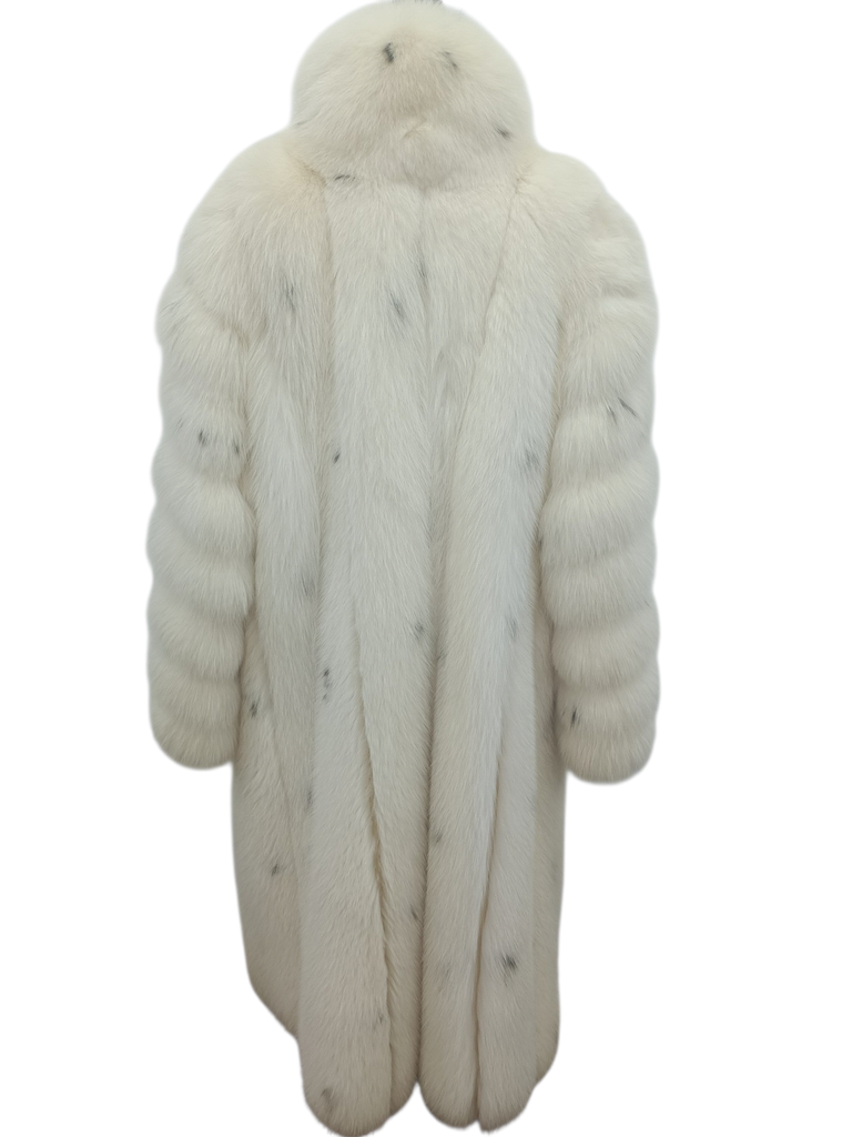 Christian Dior Arctic fox lynx spotted fur coat size 16 L ~no duties