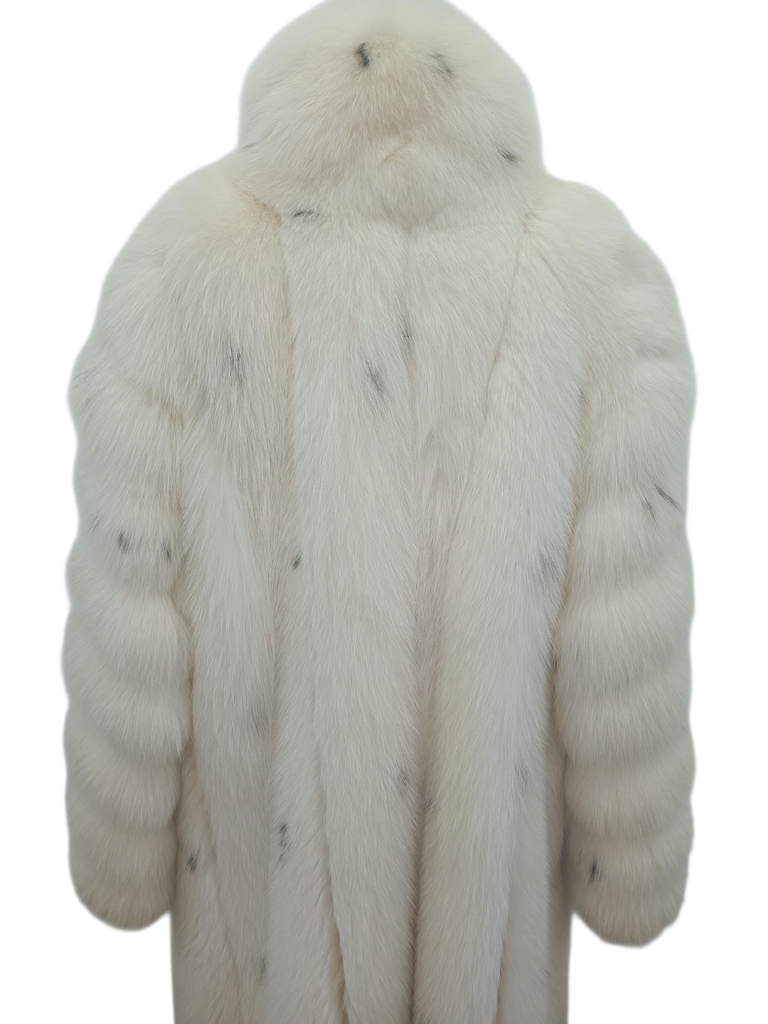 Christian Dior Arctic fox lynx spotted fur coat size 16 L ~no duties