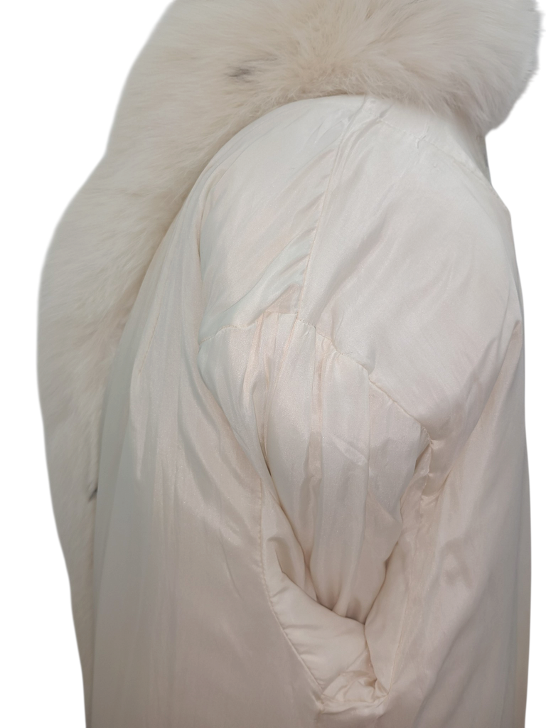 Christian Dior Arctic fox lynx spotted fur coat size 16 L ~no duties