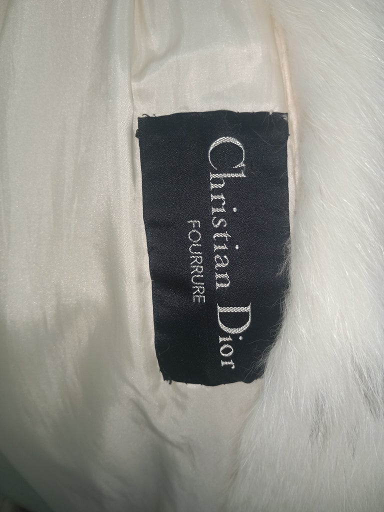 Christian Dior Arctic fox lynx spotted fur coat size 16 L ~no duties