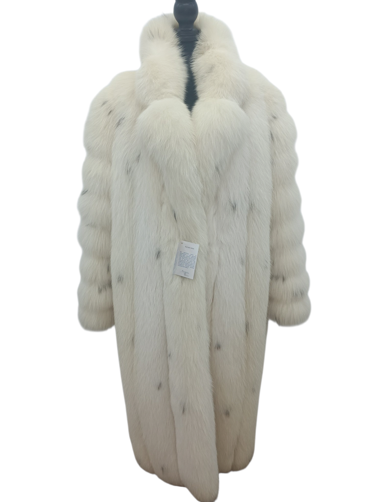 Christian Dior Arctic fox lynx spotted fur coat size 16 L ~no duties
