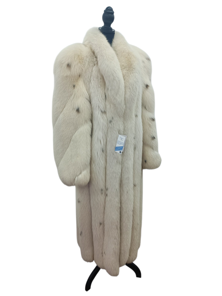 Vintage arctic fox fur coat dyed lynx 8/S ~no duties