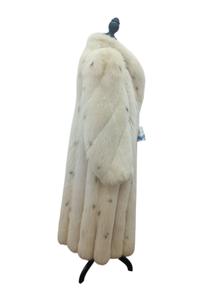 Vintage arctic fox fur coat dyed lynx 8/S ~no duties
