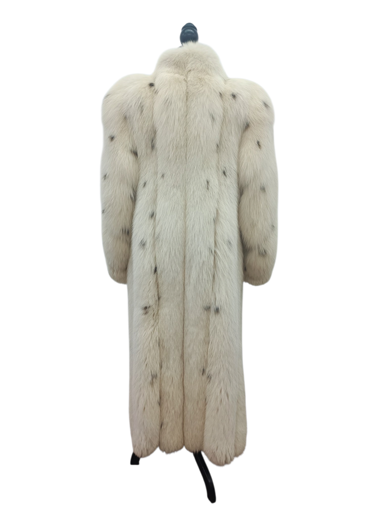 Vintage arctic fox fur coat dyed lynx 8/S ~no duties