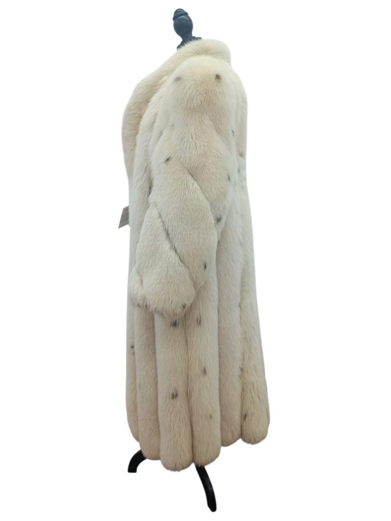Vintage arctic fox fur coat dyed lynx 8/S ~no duties