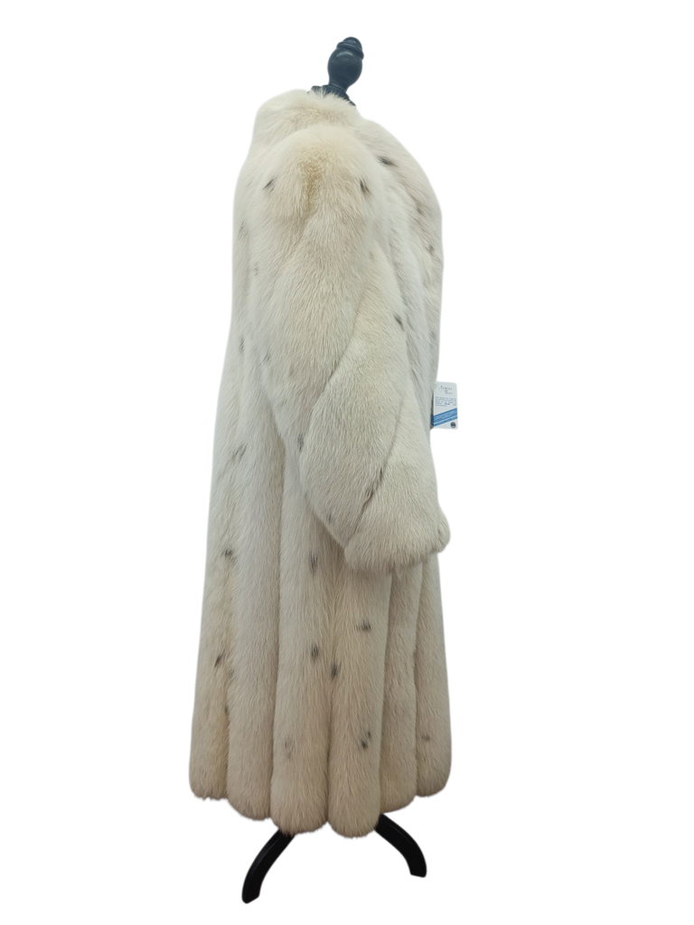 Vintage arctic fox fur coat dyed lynx 8/S ~no duties