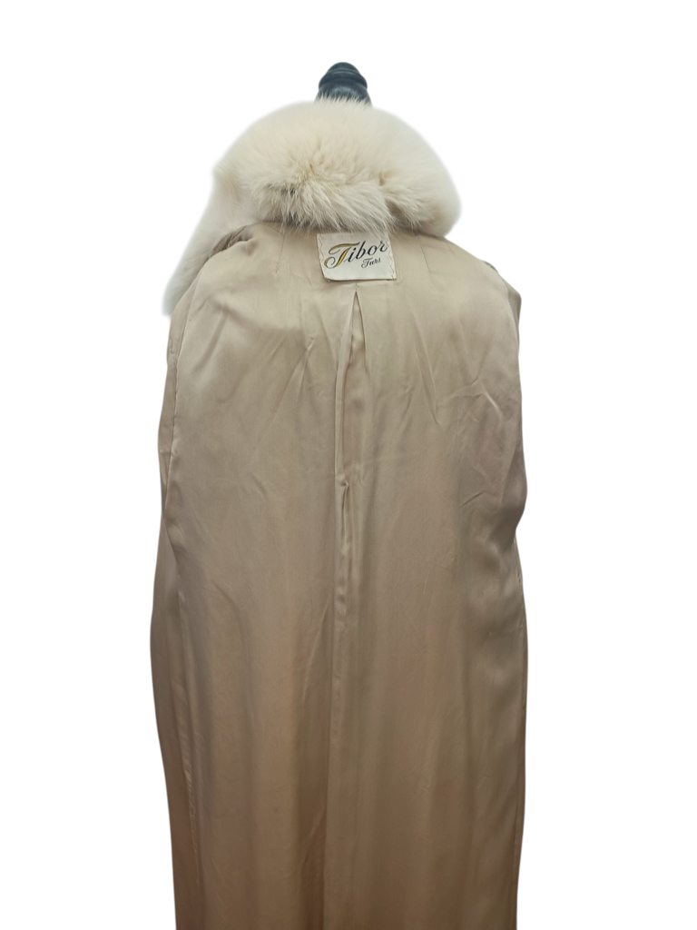 Vintage arctic fox fur coat dyed lynx 8/S ~no duties