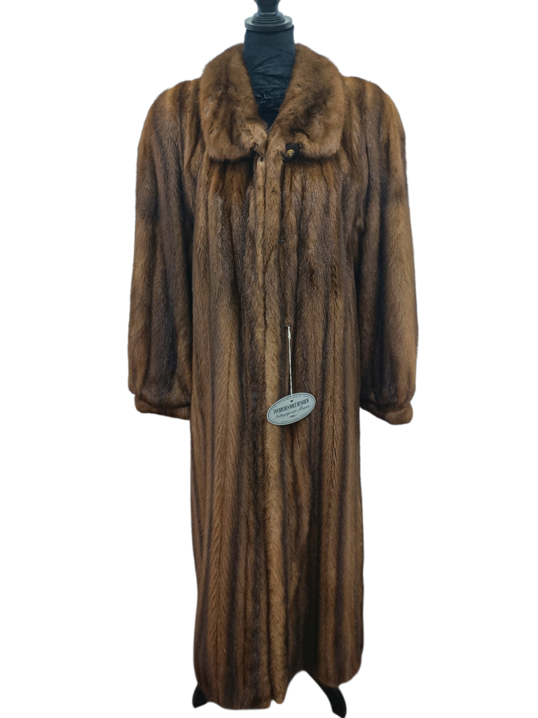 Birger Christensen demi buff female mink fur coat 16/L~no duties