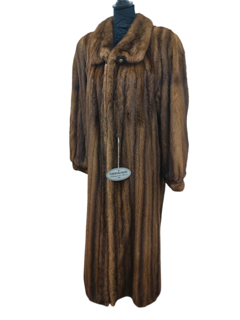 Birger Christensen demi buff female mink fur coat 16/L~no duties