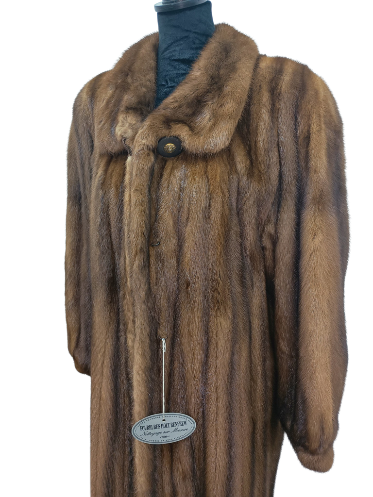 Birger Christensen demi buff female mink fur coat 16/L~no duties