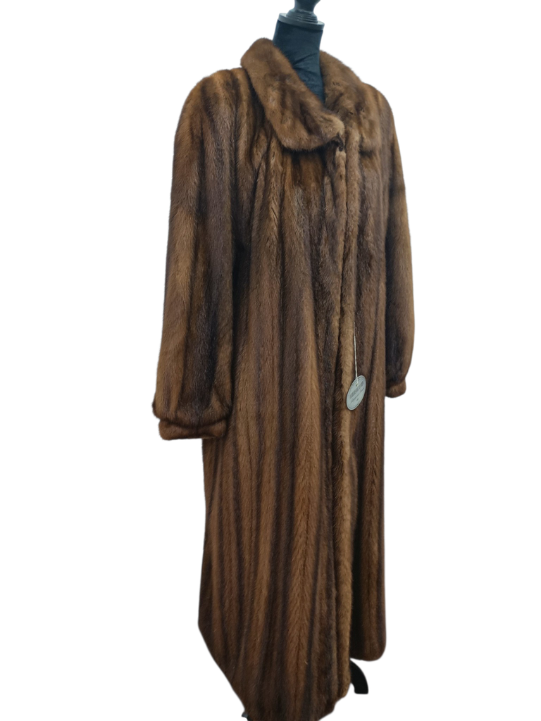 Birger Christensen demi buff female mink fur coat 16/L~no duties