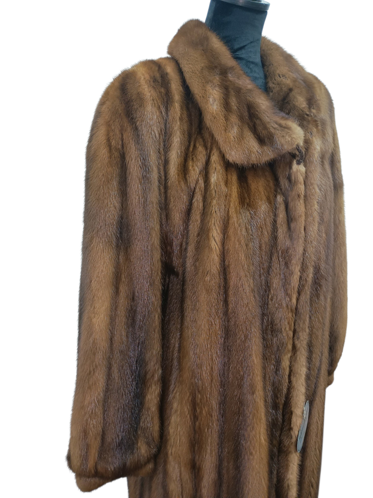 Birger Christensen demi buff female mink fur coat 16/L~no duties