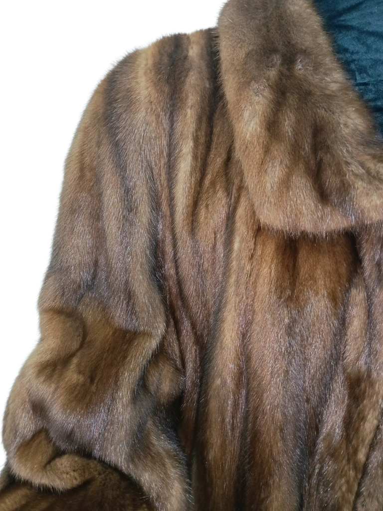 Birger Christensen demi buff female mink fur coat 16/L~no duties