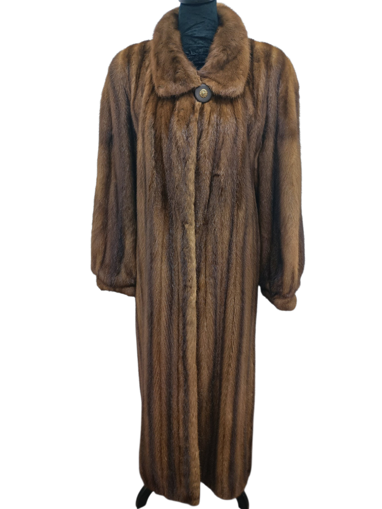 Birger Christensen demi buff female mink fur coat 16/L~no duties