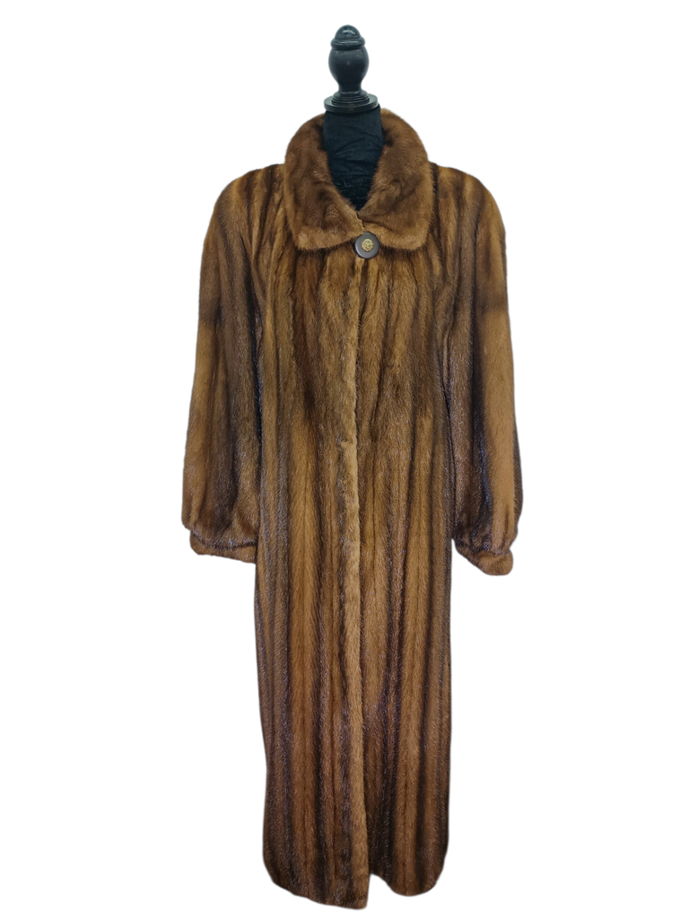 Birger Christensen demi buff female mink fur coat 16/L~no duties
