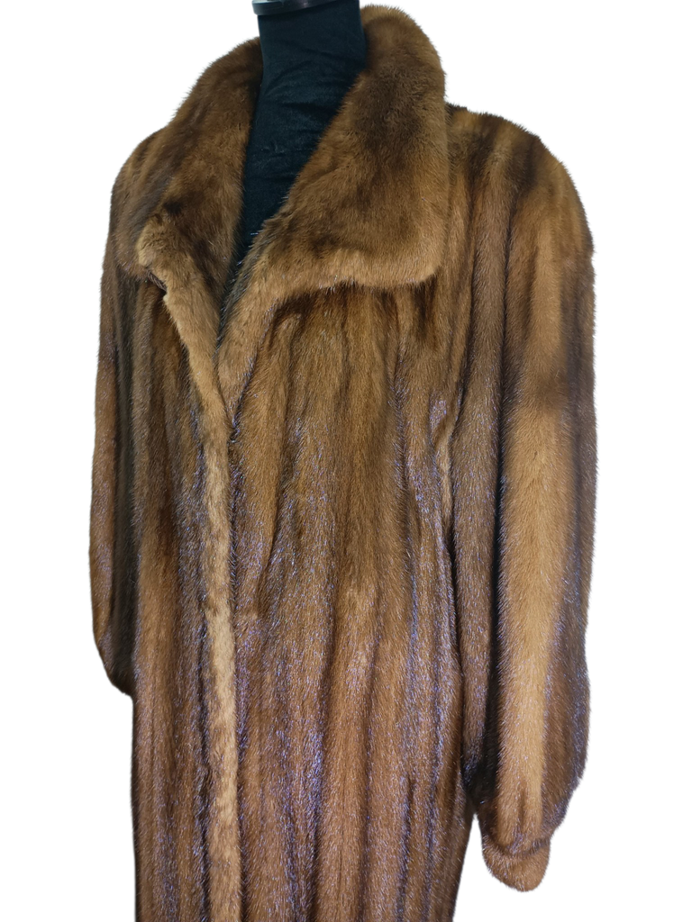 Birger Christensen demi buff female mink fur coat 16/L~no duties