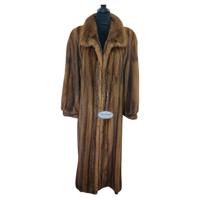 Birger Christensen demi buff female mink fur coat 16/L~no duties