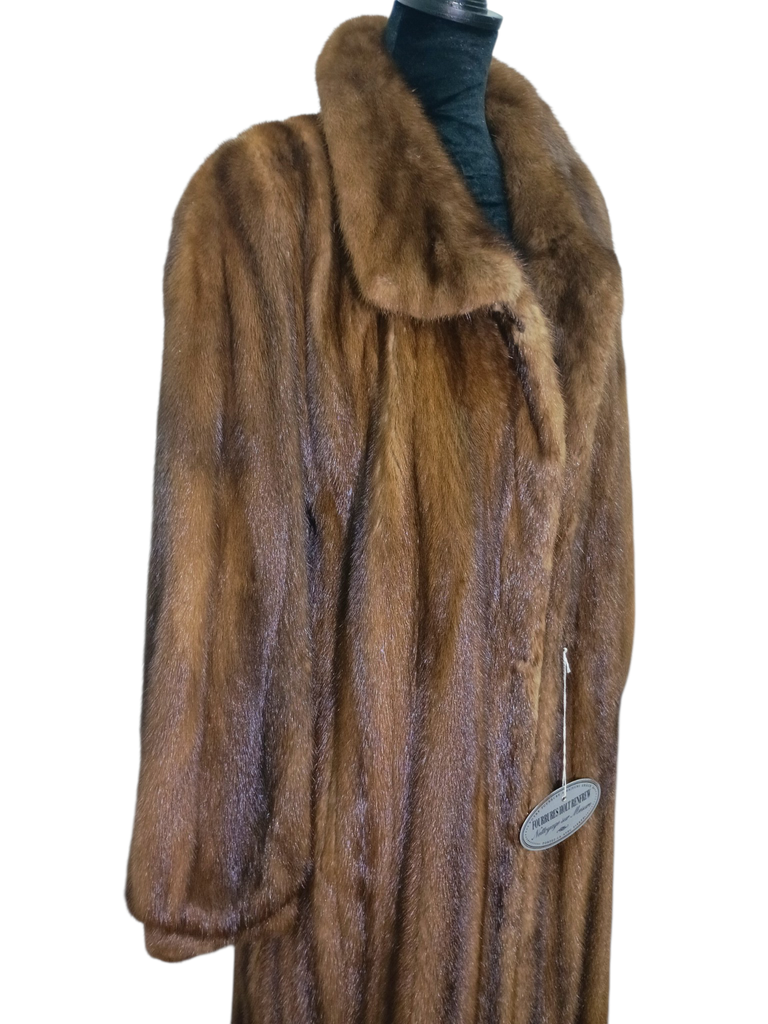 Birger Christensen demi buff female mink fur coat 16/L~no duties