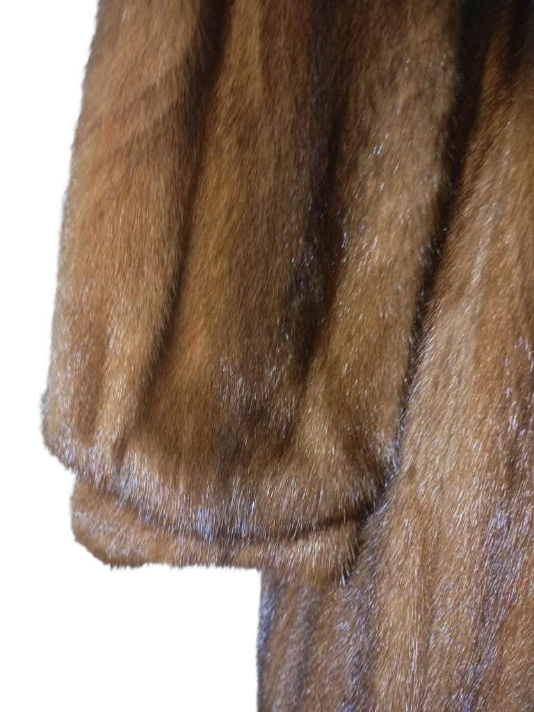 Birger Christensen demi buff female mink fur coat 16/L~no duties