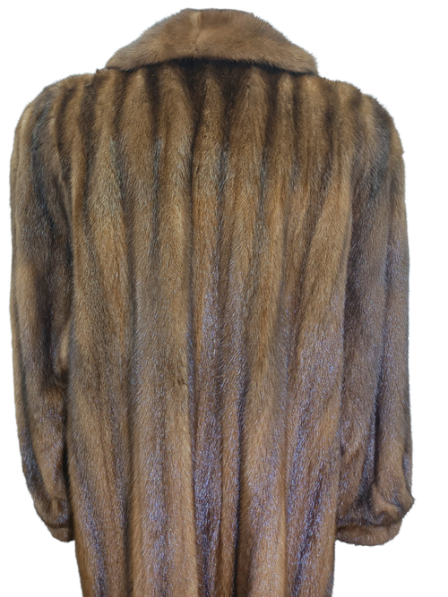 Birger Christensen demi buff female mink fur coat 16/L~no duties