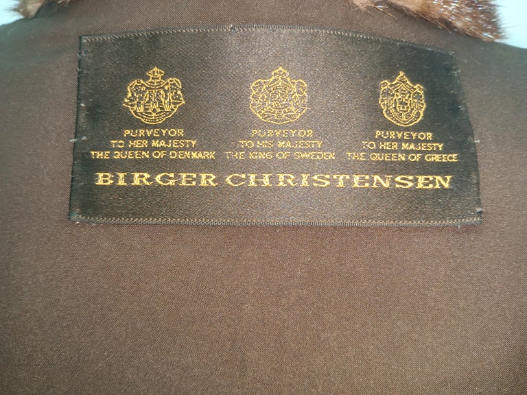 Birger Christensen demi buff female mink fur coat 16/L~no duties