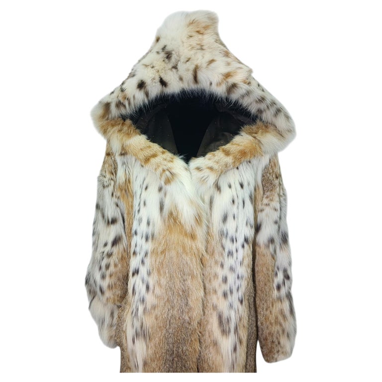 Brand new BISANG bobcat lynx fur coat size 8/M~no duties