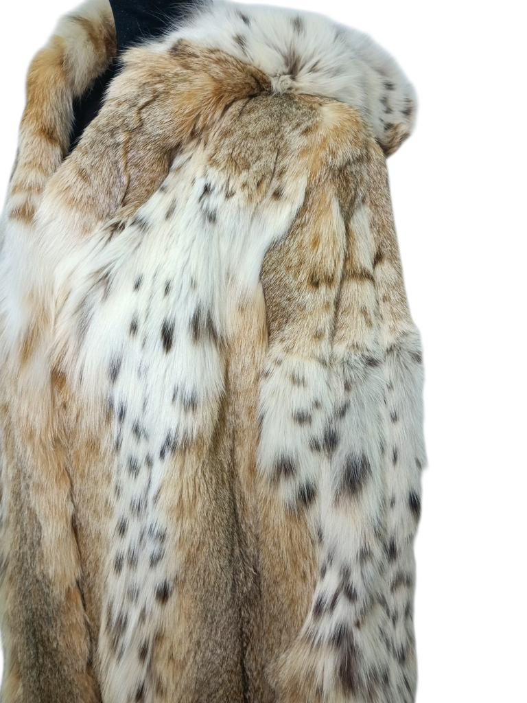 Brand new BISANG bobcat lynx fur coat size 8/M~no duties